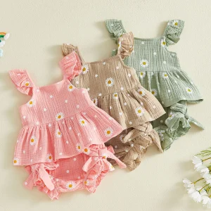 Baby Girl Summer Outfits 2Pcs Clothes Set