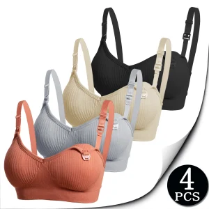 4-pieces Breastfeeding open bras
