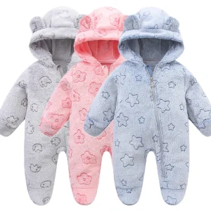 Soft Flannel Warm Baby Rompers