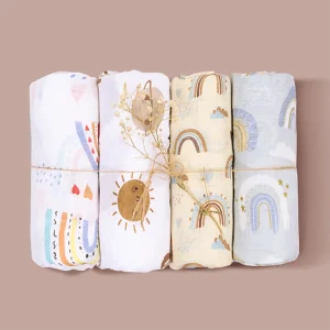 4PCS/Set Baby Muslin Swaddle Blanket